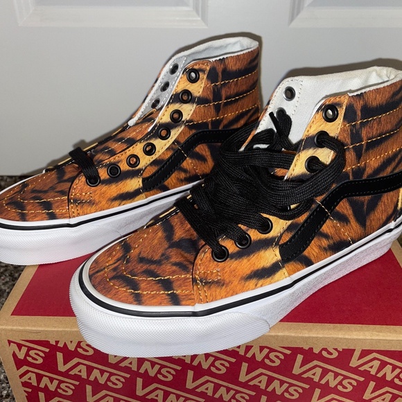 Vans Tiger Print SK8-Hi Tapered Mens Size 4 Womens Size 5.5 Unisex Sneakers - Picture 1 of 8